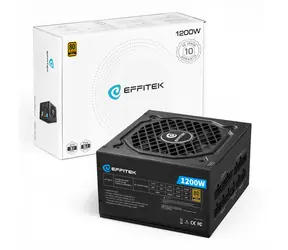 EFFITEK Gold 1200W / Zdroj / ATX 3.1 / PCIe 5.1 / 80 PLUS Gold / modulární
