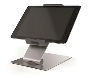 Durable stolní držák tabletu 7-13" stříbrná / Držák tabletu / náklon 0-88° / otočný 360° / uchycení na stůl