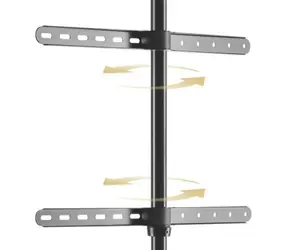 Techly Podlahový stojan TV 45-65" ořech / Podlahový stojan TV / VESA / nosnost 32 kg / naklápění 180°