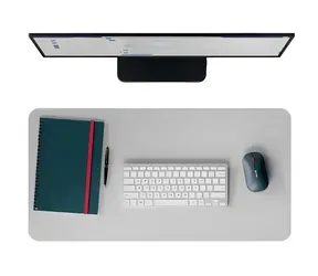 Leitz podložka na stůl recyklovaná kůže světle šedá / Podložka na stůl / Kůže / 70 × 36 cm