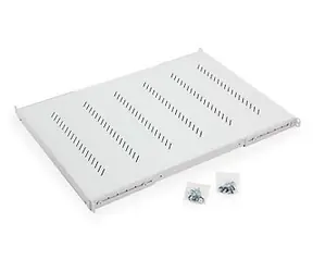Triton 19" police H4 perforovaná šedá / Police / 1U / 450 mm / nosnost 150 kg