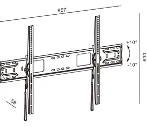TB Touch TB-951 / Nástěnný držák TV / pevný / do 120" / VESA 900x600 / do 100 kg