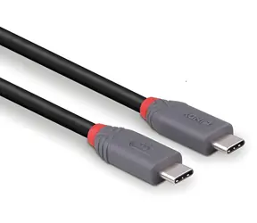 Lindy Anthra Line černá / Kabel / USB-C - USB-C / USB4 / 1,5 m / 240 W / 40 Gbit/s