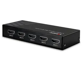Lindy HDMI přepínač 5 portů černá / Přepínač / 4K UHD / HDCP 2.2 / 18 Gbit/s / dálkové ovládání