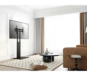 Equip 650615 černá / Podlahový stojan TV / 37"-75" / VESA 600x400 / nosnost 40 kg / výškové nastavení