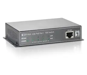LevelOne PoE switch 5x GbE (4x PoE) 65W / Switch / Unmanaged / plastové tělo