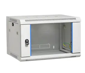 EFB Nástěnný rozvaděč Flat Pack 9U šedá / Nástěnný rozvaděč / 19" / 570×600 mm / nosnost 60 kg / IP20
