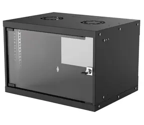 Intellinet Nástěnný rozvaděč 540x400 mm černá / Rozvaděč / 19" / 6U / Flatpack / nosnost 50 kg