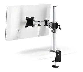Durable SELECT stříbrná / Stolní držák monitoru / VESA 75-100 mm / nosnost 8 kg / 13-27" / naklápěcí, otočný