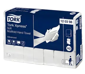 Tork Xpress Advanced Soft bílé / Papírové ručníky skládané / systém H2 / 3780 ks / karton