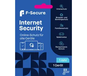 F-Secure Internet Security 1 zařízení, 1 rok / Antivirový software / Elektronická licence