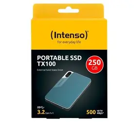 Intenso TX100 250GB šedo-modrá / Externí SSD / USB 3.2 Gen 1x1 / čtení 500 MB/s