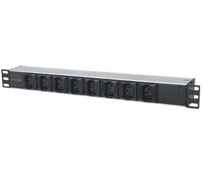 Intellinet PDU 19" 8x C13 černo-stříbrná / PDU / 1U / 8x zásuvka C13 / 16 A / kabel 2 m