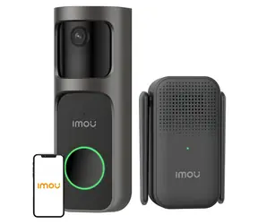 IMOU Doorbell 2S černá / Bezdrátový videozvonek / 2K / PIR senzor / Wi-Fi / baterie 5000mAh