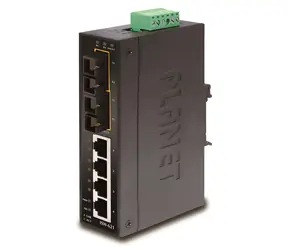 Planet ISW-621 / Switch průmyslový / 4x 10/100 RJ-45 / 2x 100FX MM SC / DIN / -10 až 60°C