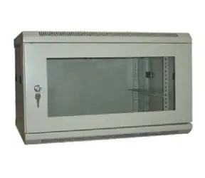 XtendLan 19" slonovina / Nástěnný rozvaděč / 9U / 600×450 mm / skleněné dveře / rozložený