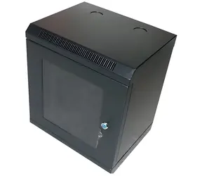 XtendLan Skříň 10" 12U 280×350 mm černá / Nástěnný rozvaděč / prosklené dveře