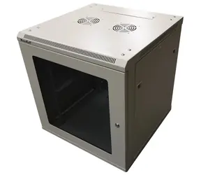 XtendLan 19" šedá (WS-12U-66-GREY-U) / Nástěnný rozvaděč / 12U / 600×600 mm / jednodílný / skleněné dveře