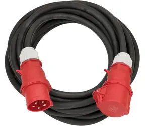 Brennenstuhl Prodlužovací kabel CEE 10 m černo-červená / Prodlužovací kabel / H07RN-F 5G6.0 / 400 V / IP44 / venkovní