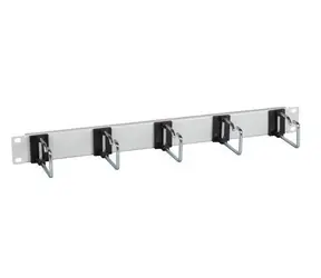 EFB 699980.1 šedý / Vyvazovací panel / 19" / 1U / 5x ocelová úchytka 75 mm