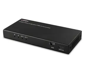 Lindy HDMI Splitter / Rozbočovač / 2 porty / 8K60Hz / audio výstup / HDCP 2.3