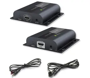 Techly IDATA EXTIP-383RV4 černá / HDMI přijímač / HDBaseT / Cat5-6 / dosah 120 m / Full HD 1080p 60Hz