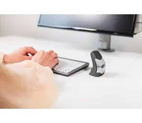 BakkerElkhuizen DXT Precision šedá / Ergonomická myš / RF Wireless + Bluetooth / 2000 DPI / 3 tlačítka