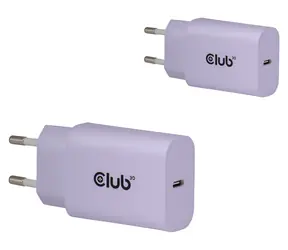 Club3D CAC-3023 fialová / Nabíječka USB-C / 2-pack / 30W / Power Delivery