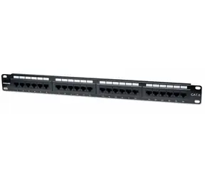 Intellinet Patchpanel CAT6 UTP černý / Patch panel / 24 portů / 1U / RJ-45