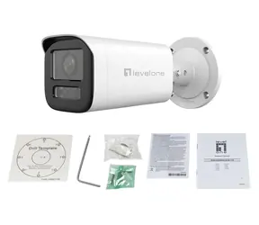 LevelOne FCS-5222 bílá / IP kamera / Dome / 2 MP / 4,3x zoom / H.265 / IR 60m / PoE / IP67