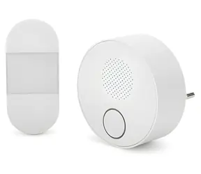Entac bezdrátový zvonek s kinetickým vysílačem bílá / Zvonek / IP44 / dosah 150 m / 36 melodií