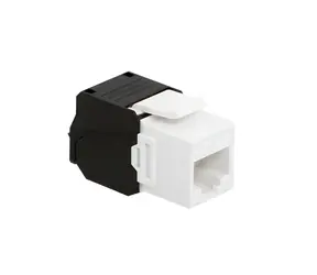 LogiLink Keystone UTP Cat.6A černá, bílá / Keystone konektor / RJ-45 / PoE