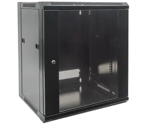 Intellinet Nástěnný rozvaděč 9U 570x450 mm černý / Rozvaděč / Flatpack / Nosnost 60 kg / 19"
