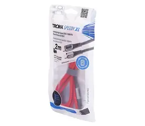 TROIKA SPEEDY XL červený / Nabíjecí kabel / USB-C - USB-C/Lightning / 2 m / PD 100 W / opletený