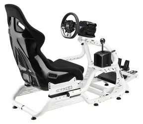 OPLITE GTR S8 Infinity Force bílá / Závodní kokpit / kov / nosnost 150 kg / výška uživatele 150–210 cm
