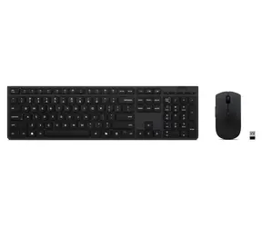 Lenovo Professional Wireless Rechargeable Combo černá / Bezdrátový set klávesnice a myši / Bluetooth + 2,4 GHz