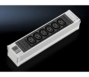 Rittal PSM 6x C13 černá / Zásuvkový modul do racku / 6x C13 konektor / hloubka 250 mm