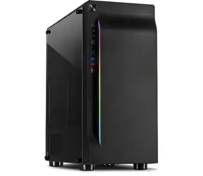 Inter-Tech A-3411 Creek RGB černá / PC skříň / Tower / Tvrzené sklo / RGB podsvícení / ATX, mATX, ITX