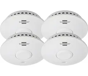 Brennenstuhl RM L 3101 SET 4ks / Detektor kouře / bezdrátové propojení / 85 dB siréna / baterie 3V CR17450
