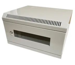 XtendLan Nástěnný rozvaděč 10" šedá / Nástěnný rozvaděč / 4U / 280×350 mm / skleněné dveře