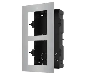 Hikvision DS-KD-ACF2/S / Rámeček pro interkom / 2-modulový / pro zápustnou montáž / nerez