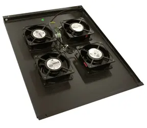 XtendLan Ventilace pro rozváděč ECO 800mm černá / Ventilační jednotka / 4x ventilátor / pro rozváděče hloubky 800 mm