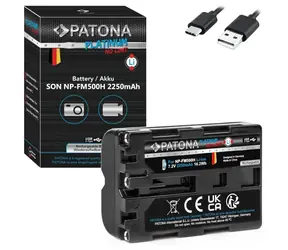 PATONA NP-FM500H Platinum / Baterie pro foto Sony / 2250 mAh / Li-Ion / USB-C nabíjení