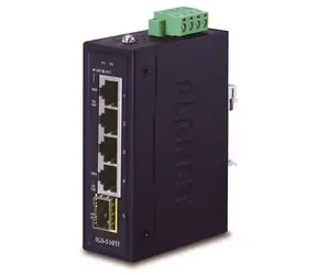 Planet IGS-510TF / Switch průmyslový / 4x 1000Base-T RJ-45 / 1x SFP / -40 až 75°C / 9-48VDC / dual power