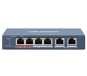 Hikvision Switch Super PoE 60W / Switch / 4x 100 Mbps PoE / 2x 100 Mbps uplink / dosah až 250 m
