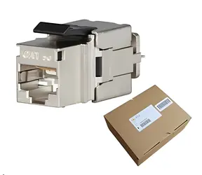 Solarix rychlozařezávací keystone CAT5E STP černý 24 ks multipack / Konektor RJ45 / Stíněný
