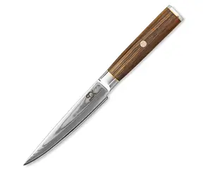 SOK Cocobolo White Damascus 12,8 cm / Nůž Utility / Damašková ocel / dřevěná rukojeť