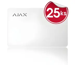 Ajax Pass 25 ks bílá / Přístupová karta / RFID / pro zabezpečovací systém Ajax
