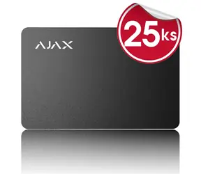 Ajax Pass 25 ks černá / Přístupová karta / RFID / pro zabezpečovací systém Ajax