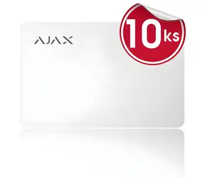 Ajax Pass 10 ks bílá / Bezkontaktní přístupová karta / pro zabezpečovací systém Ajax